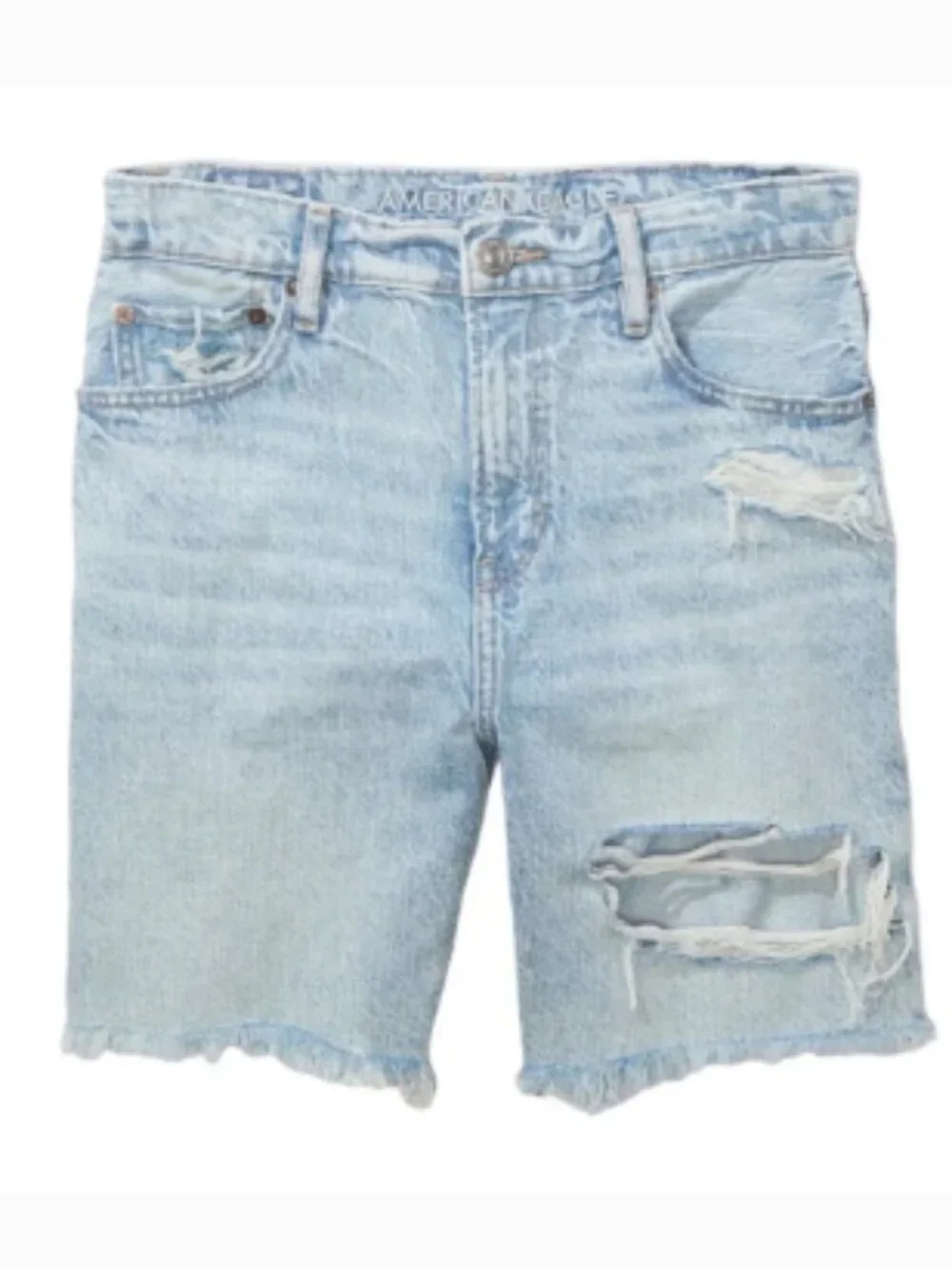 American Eagle Low Rise Denim Baggy Skater Shorts, Light Wash - Size 4
